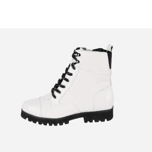 NEW DAVID PILNER women's easeci combat boot in white